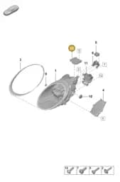 992941571BB Porsche Control Unit for LED Headlight
