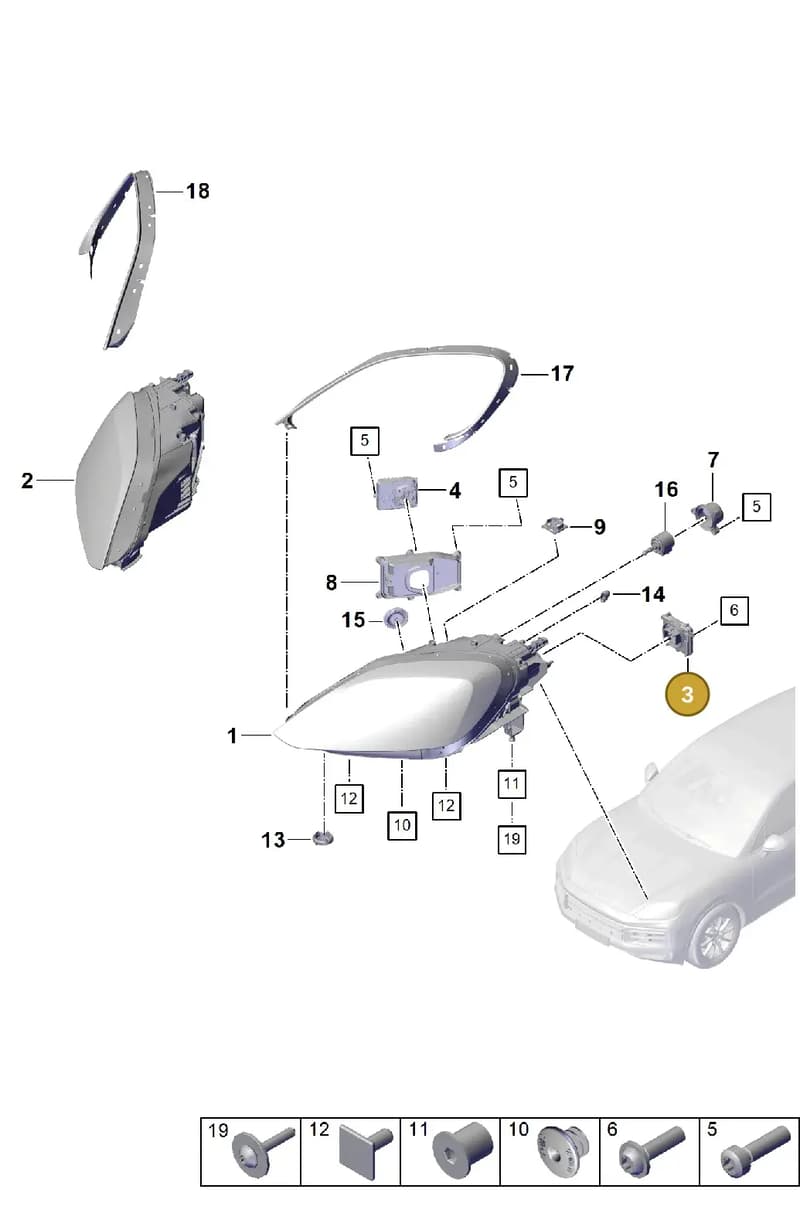 992941571BH — Porsche Cayenne Coupe (2023-2023) diagram p60908100, position 3