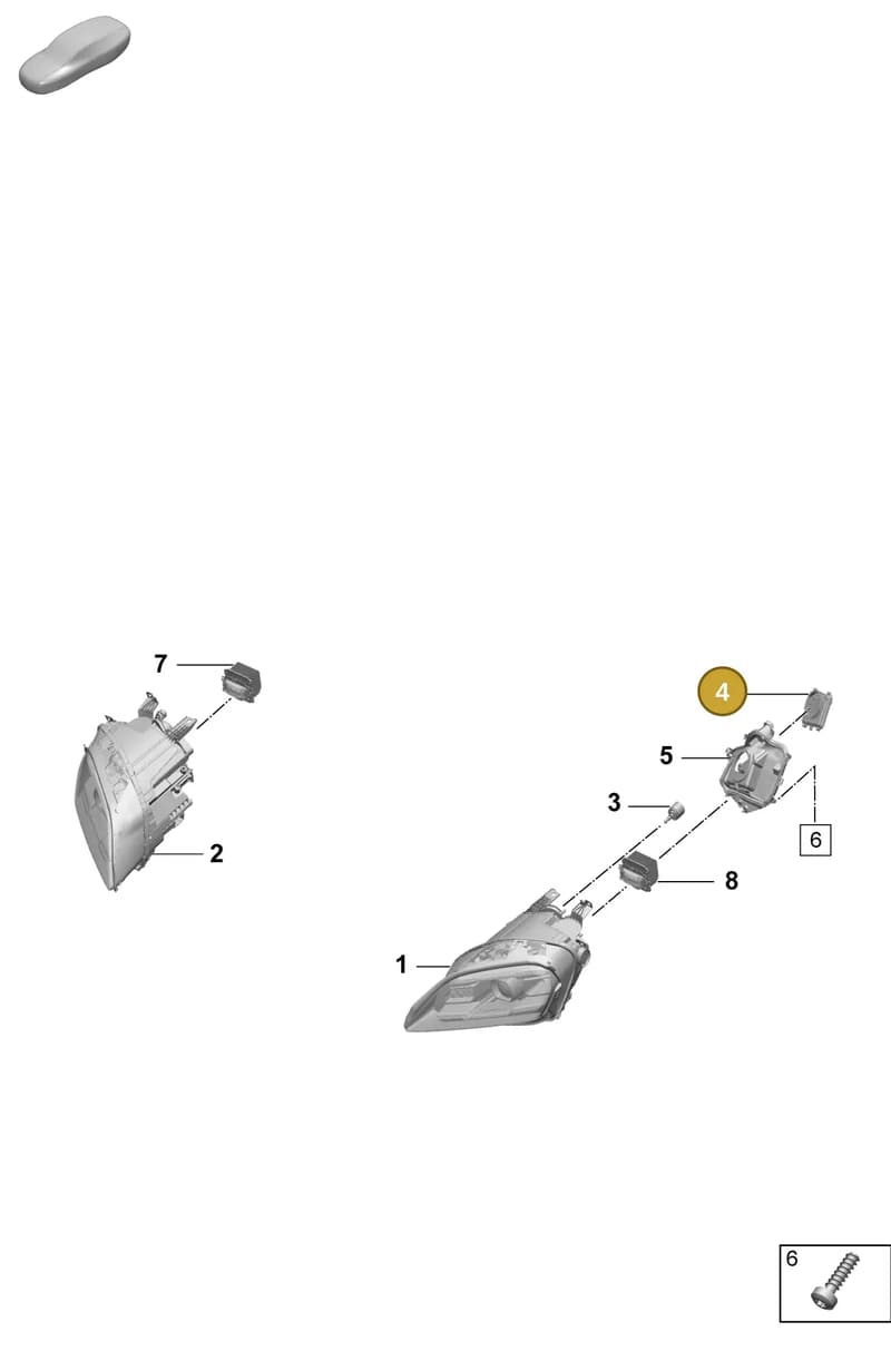 992941571BH — Porsche Taycan Sport Turismo (2023-2025) diagram p64908000, position 4