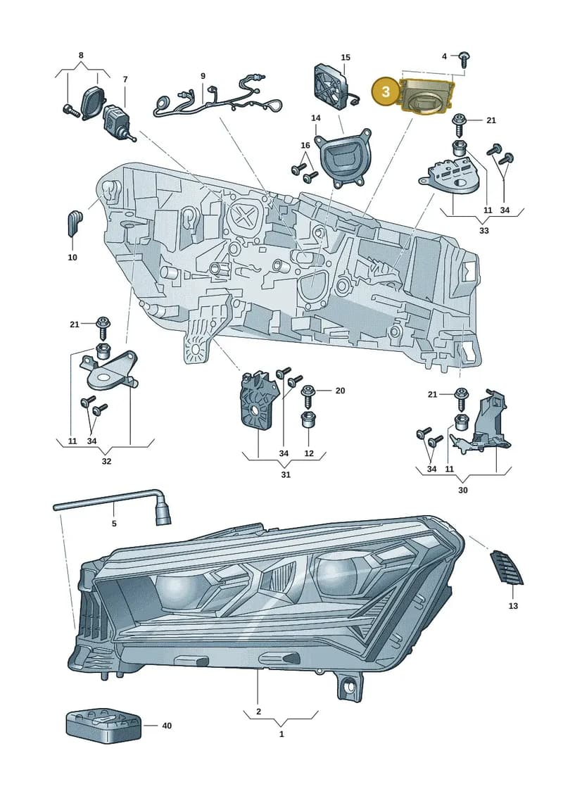 992941572AD — Skoda Enyaq (2020-2021) diagram 50a941010, position 3