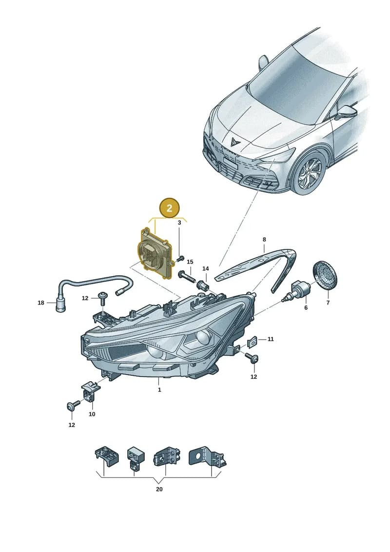 992941572CH — SEAT CUPRA Tavascan (2023-) diagram 20h941010, position 2
