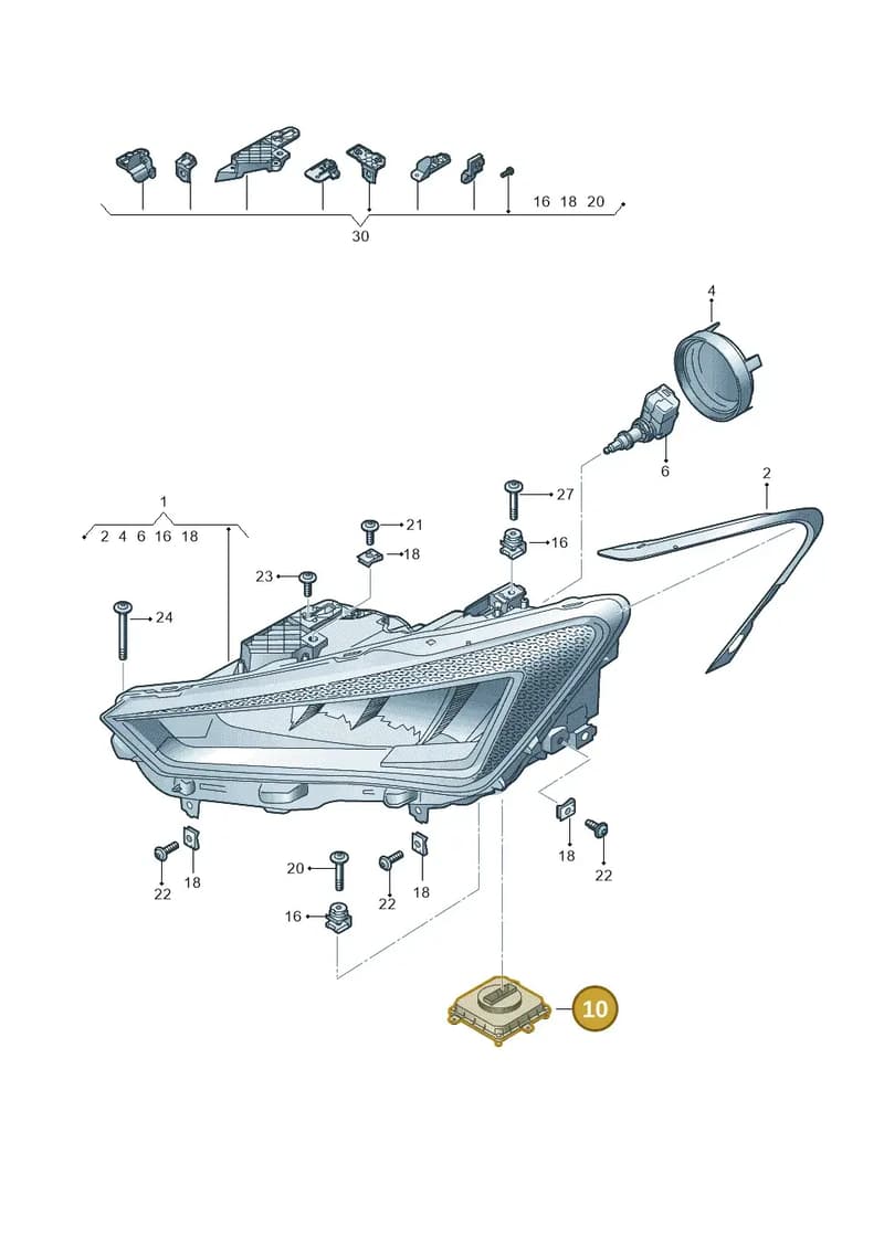 992941591AE — SEAT Leon (2019-) diagram 5fn941000, position 10