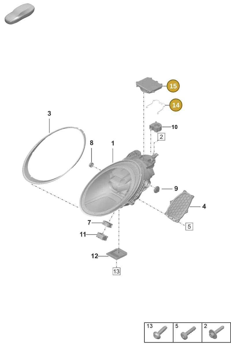 992941592BB — Porsche 911 (2020-2022) diagram p53905020, position 14+15
