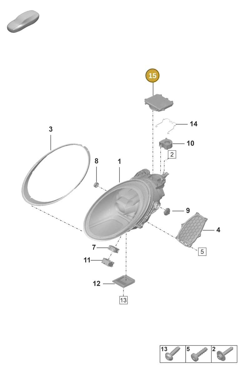 992941592BB — Porsche 911 (2021-2022) diagram p59905020, position 15