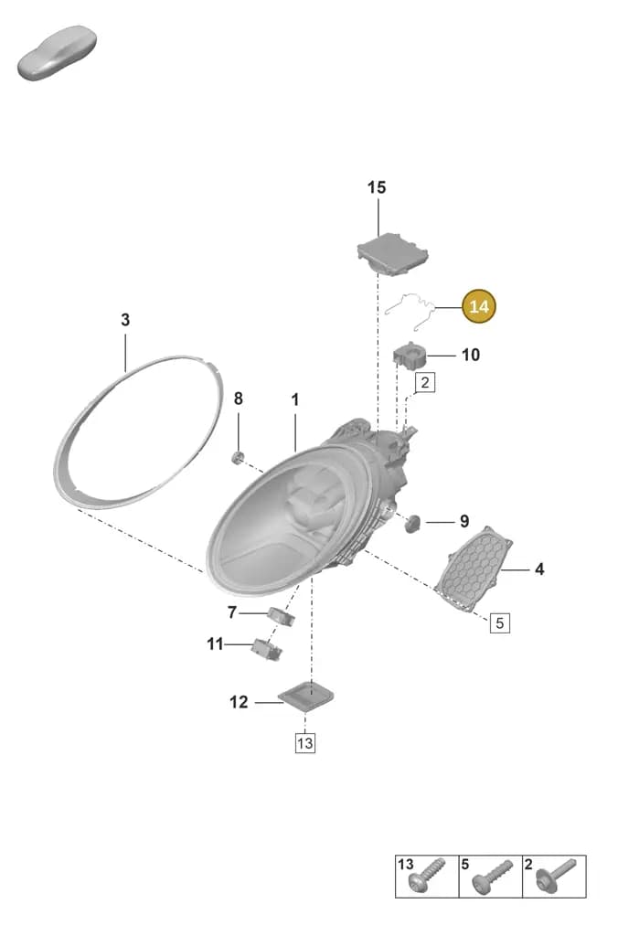992941629 — Porsche 911 (2021-2022) diagram p59905020, position 14