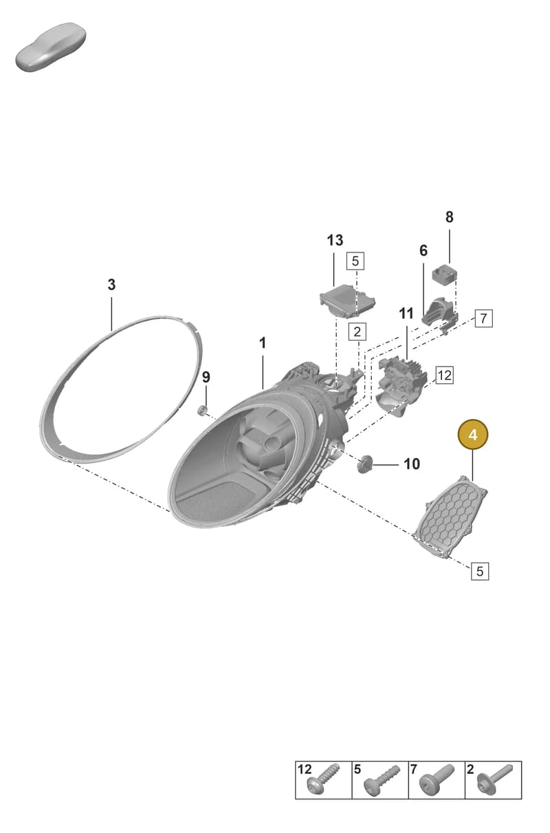 992941810 — Porsche 911 (2021-2022) diagram p59905010, position 4