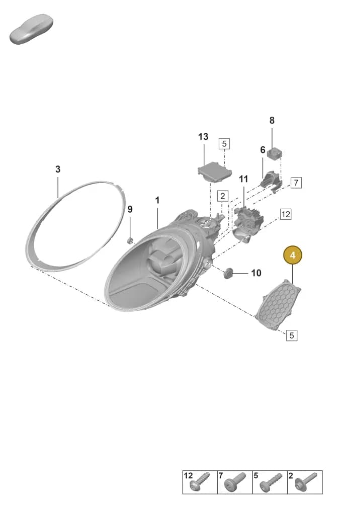 992941810 — Porsche 911 (2021-2022) diagram p59905000, position 4