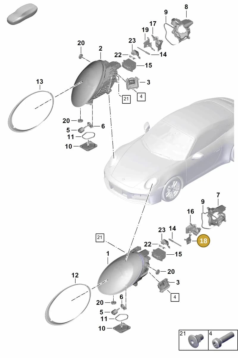992941957B — Porsche 911 (2024-2025) diagram p63908000, position 18