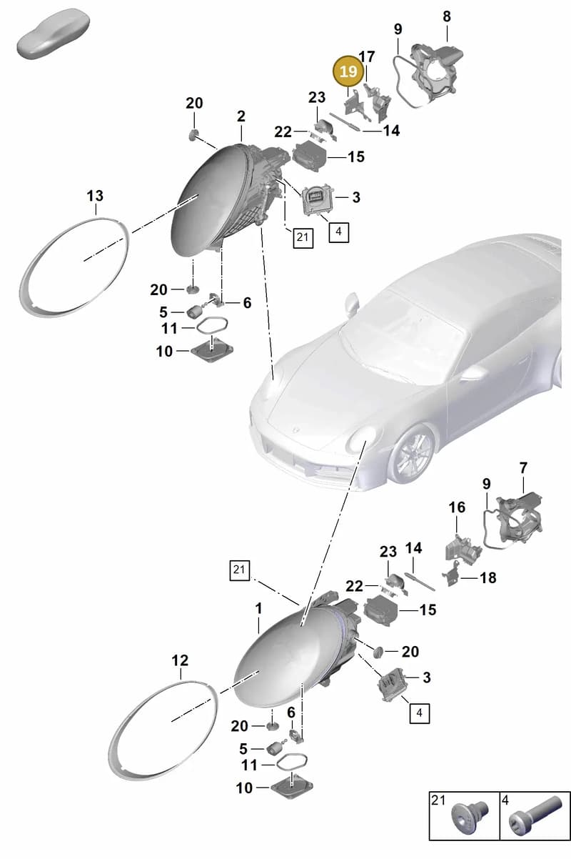 992941957C — Porsche 911 (2024-2025) diagram p63908000, position 19
