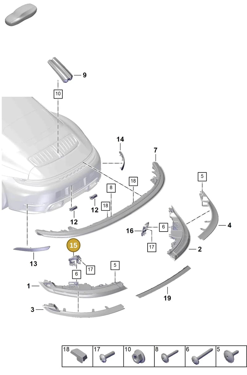 992945067B — Porsche 911 (2024-2025) diagram p63908400, position 15