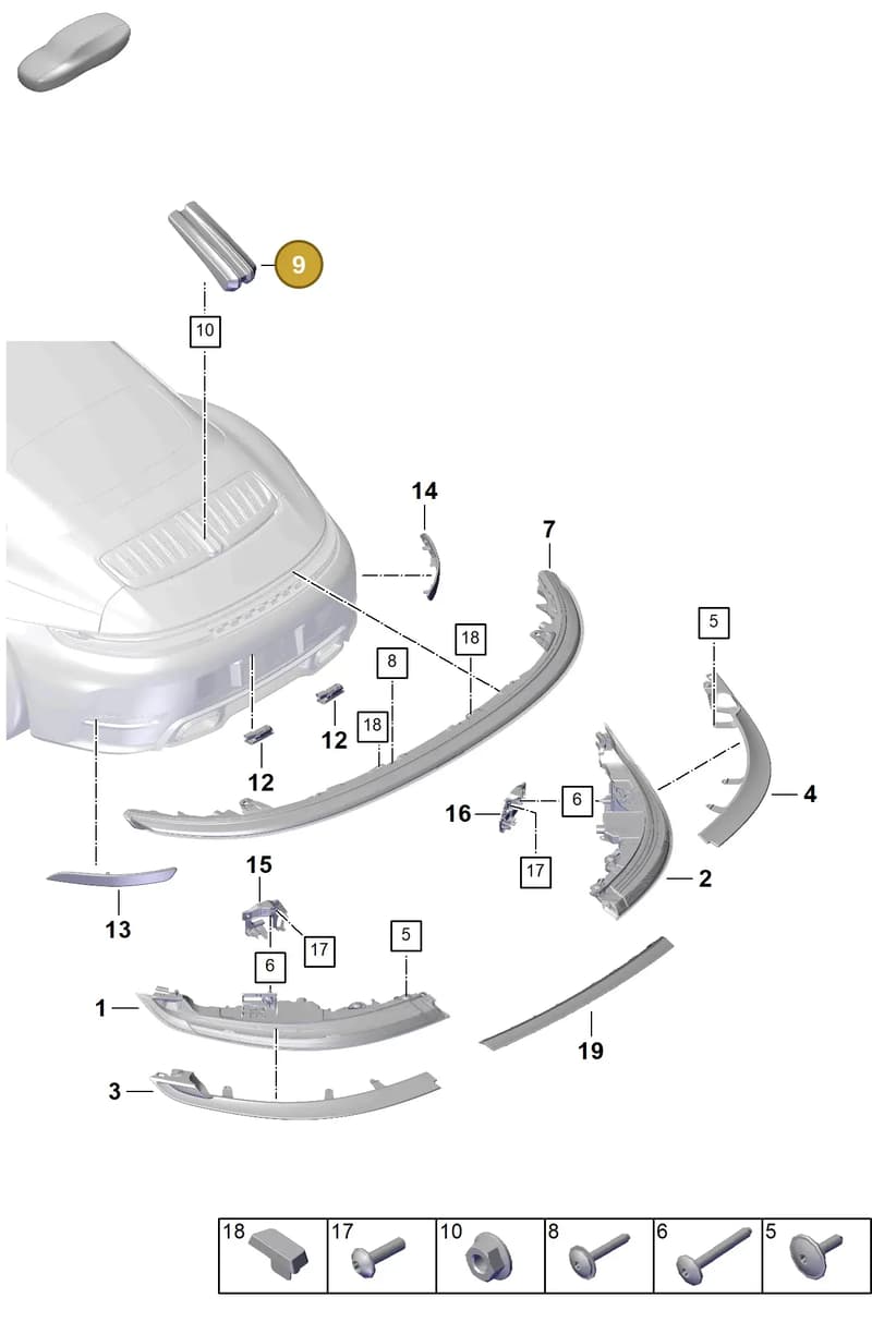 992945087AC — Porsche 911 (2024-2025) diagram p63908400, position 9