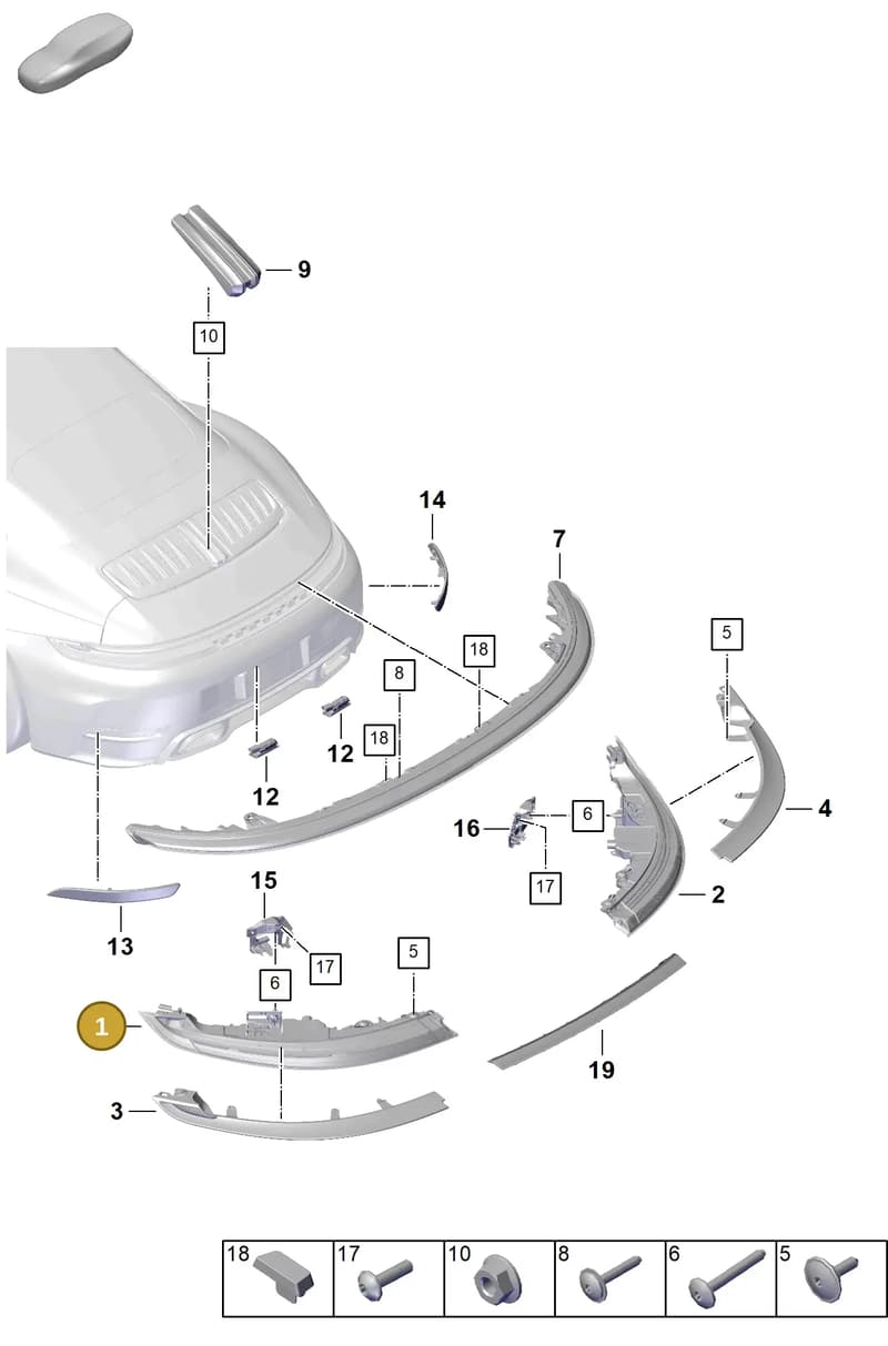 992945157F — Porsche 911 (2024-2025) diagram p63908400, position 1