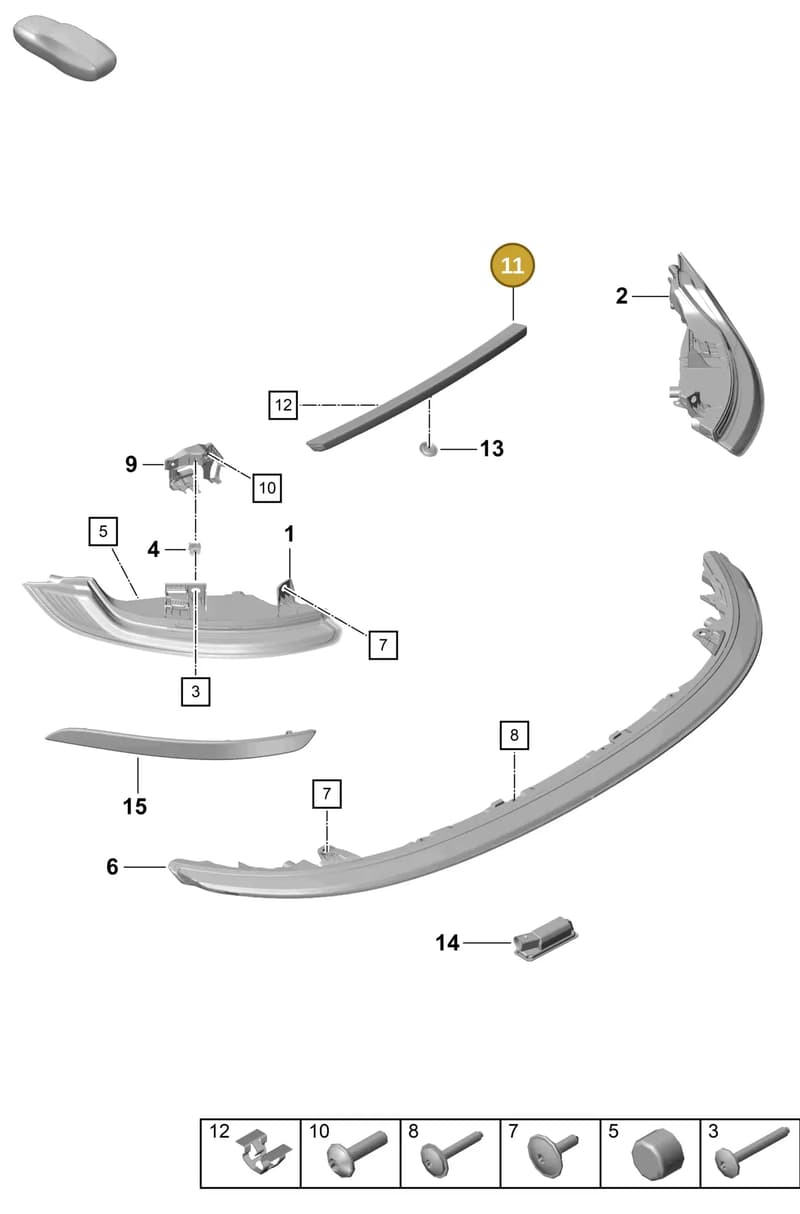 992945277A — Porsche 911 (2020-2022) diagram p57905050, position 11