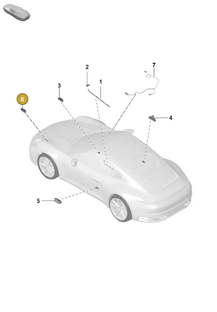 992947229 — Porsche 911 (2018-2024) diagram p53903040, position 6