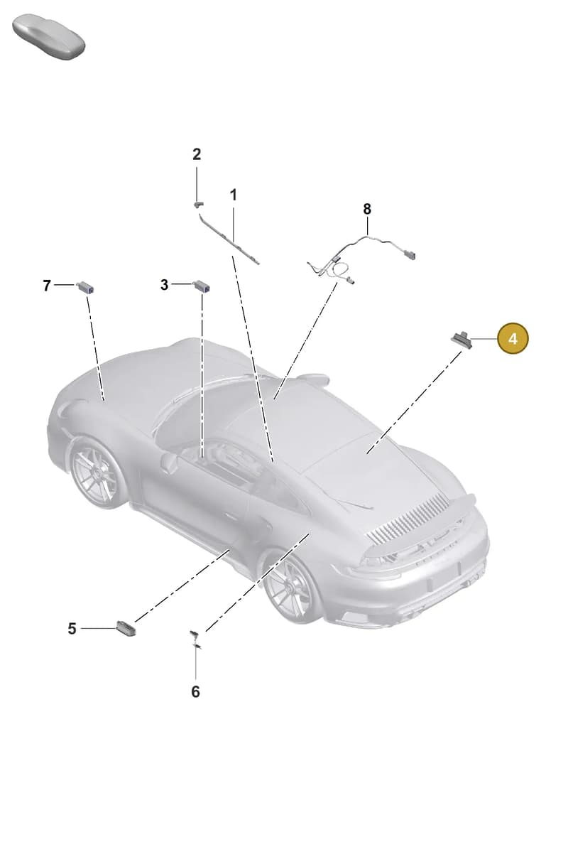 992947411 — Porsche 911 (2020-2022) diagram p57903040, position 4