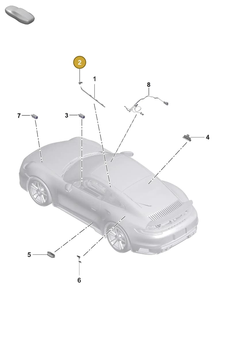 992947581 — Porsche 911 (2020-2022) diagram p57903040, position 2