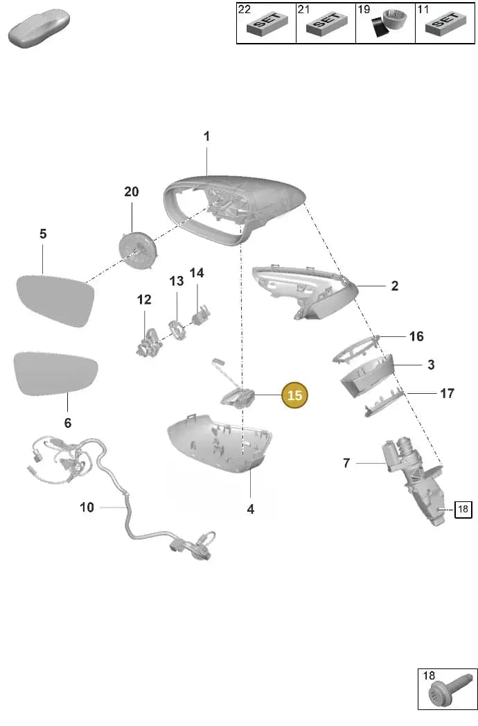 992949133A — Porsche 911 (2024-2025) diagram p63809500, position 15