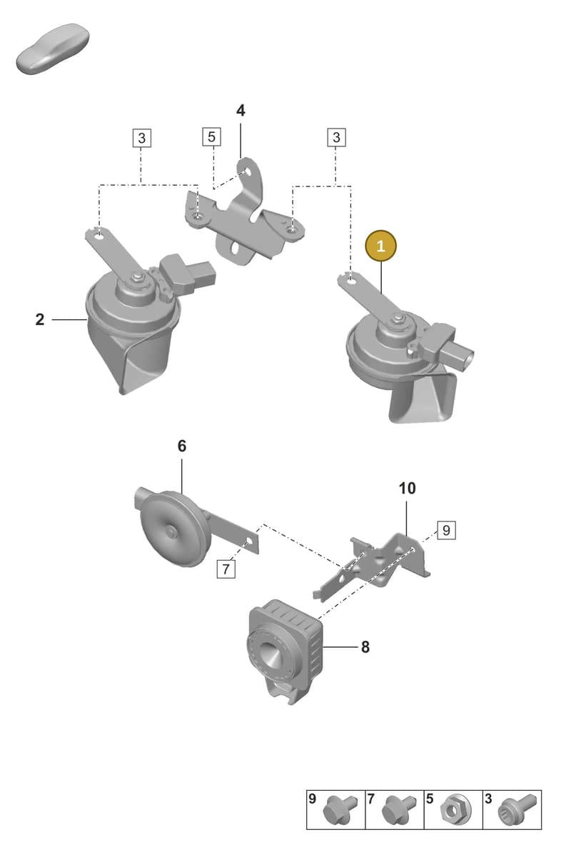 992951212A — Porsche 911 (2020-2022) diagram p53903000, position 1