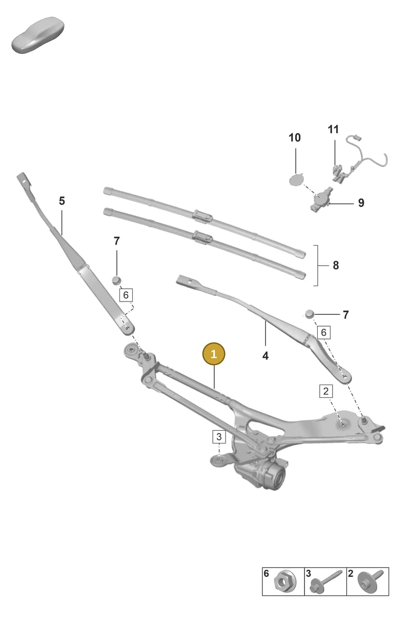 992955023F — Porsche 911 (2021-2022) diagram p59904000, position 1