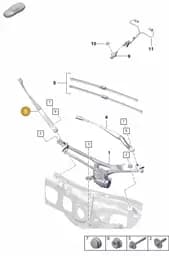 992955410A Porsche Wiper Arm