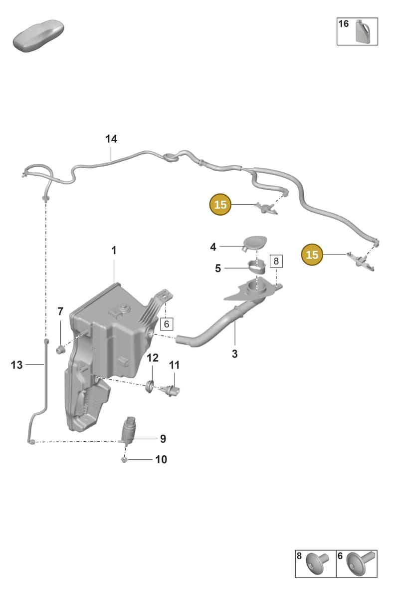 992955985A — Porsche 911 (2021-2022) diagram p59904100, position 15