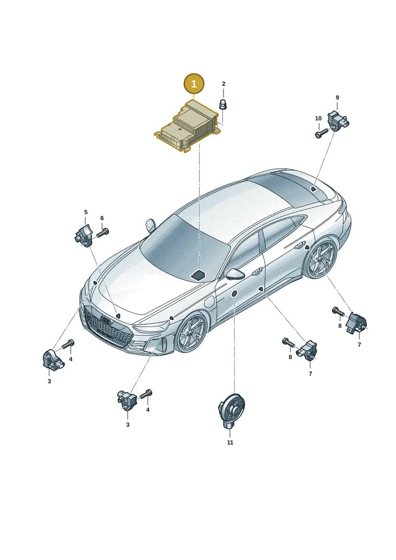 992959655G — Audi RS e-tron GT (2020-2025) diagram 4j1959300, position 1