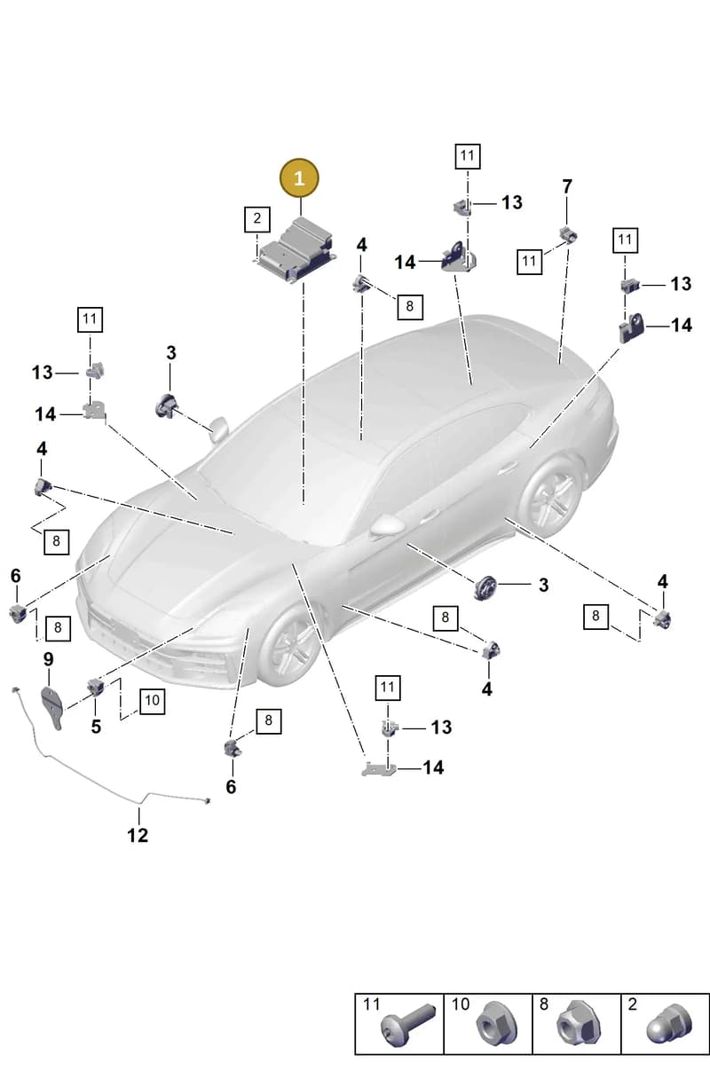 992959655G — Porsche Panamera (2023-2025) diagram p62901900, position 1