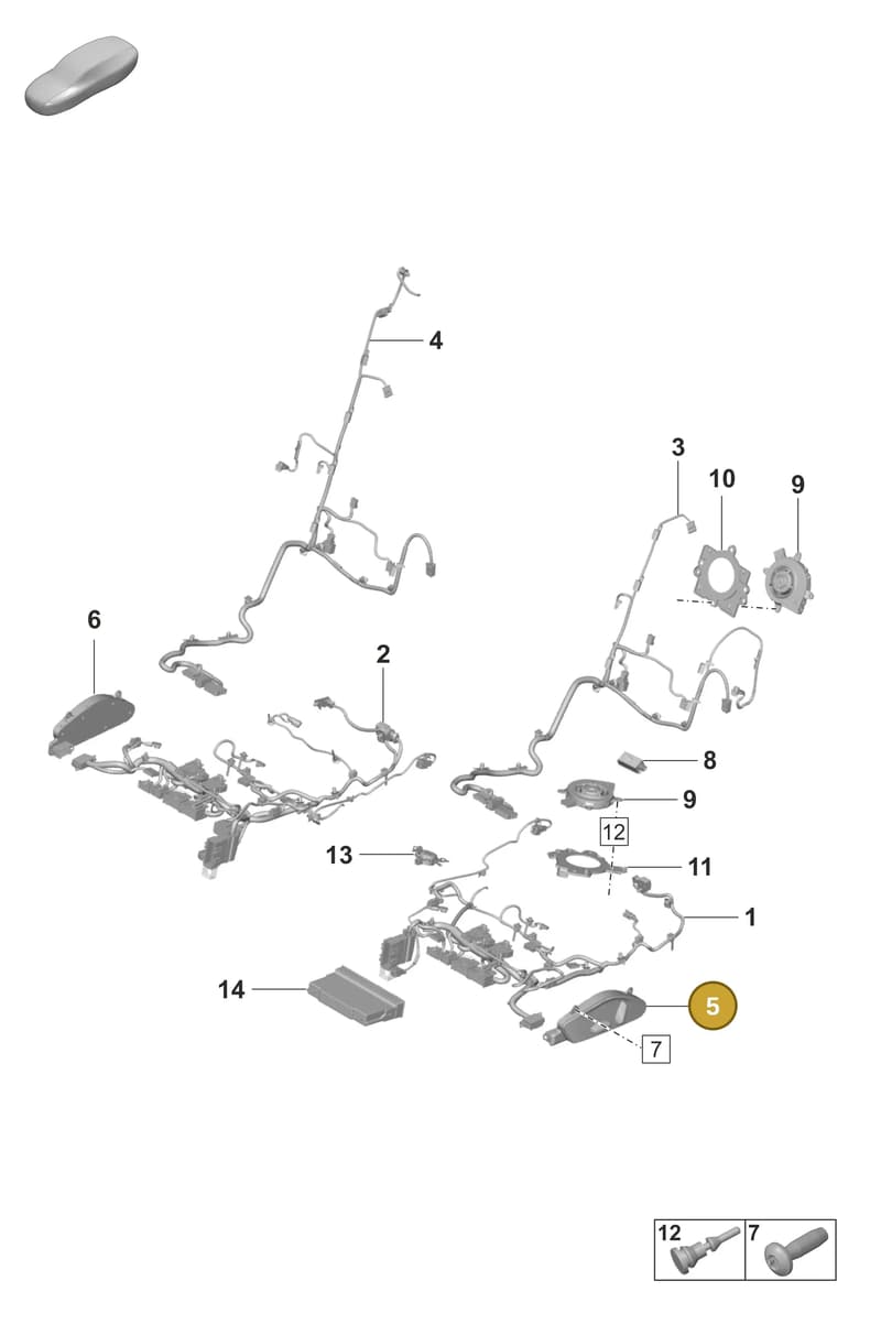 992959747G1E0 — Porsche Taycan Sport Turismo (2023-) diagram p56817510, position 5