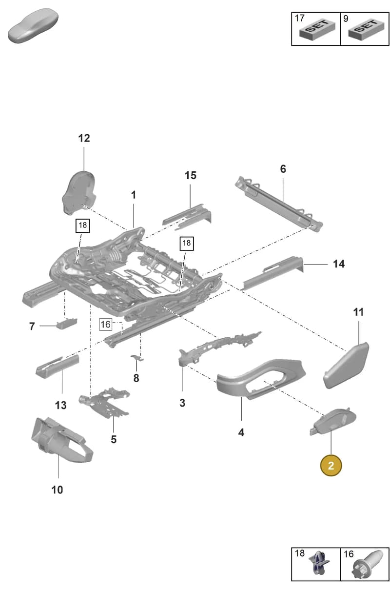 992959747G1E0 — Porsche Panamera (2020-2023) diagram p58817100, position 2