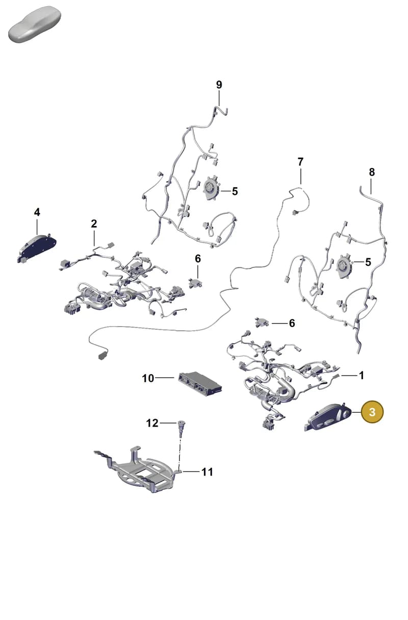 992959747G1E0 — Porsche Cayenne Hybrid Coupe (2023-) diagram p60817510, position 3
