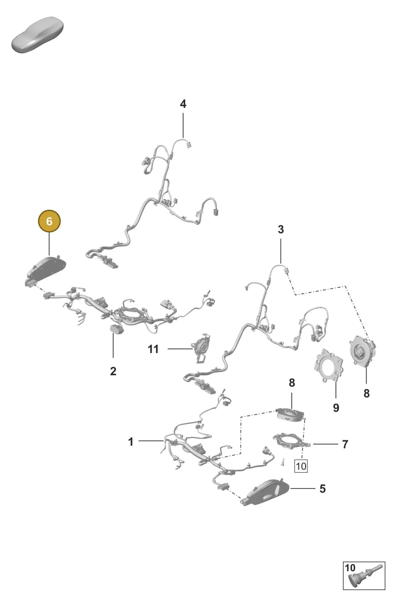 992959748F1E0 — Porsche 992 Sport Classic (2020-) diagram p53817500, position 6