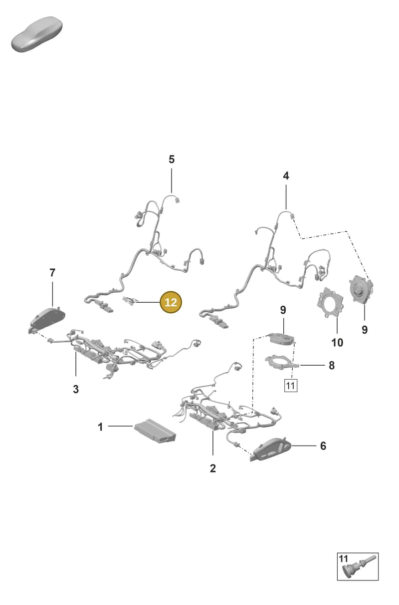 992963553A — Porsche 911 (2020-2022) diagram p53817520, position 12