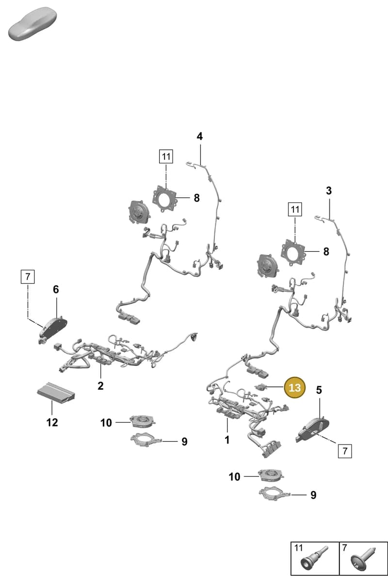 992963553D — Porsche Macan (2024-2024) diagram p61817510, position 13