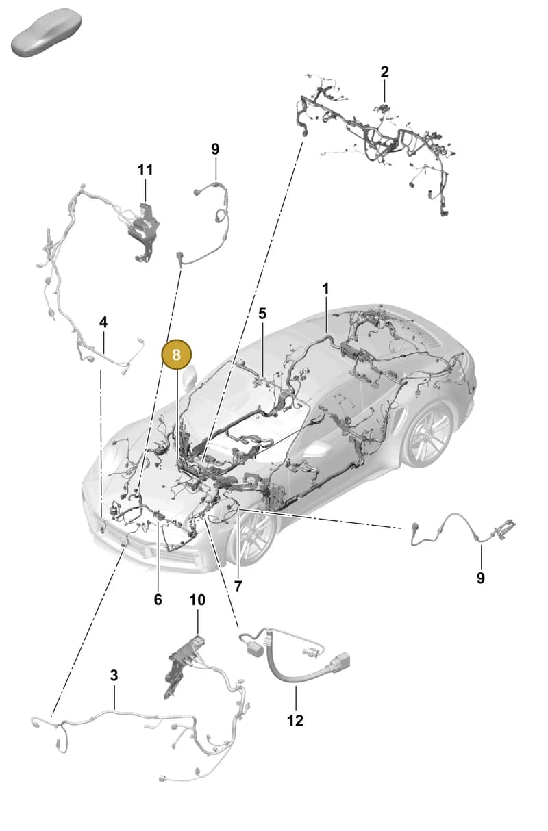992970101Y — Porsche 911 (2020-2022) diagram p57902100, position 8