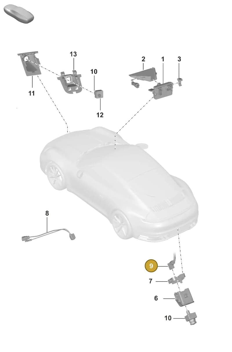 992971192 — Porsche 911 (2018-2024) diagram p53913000, position 9