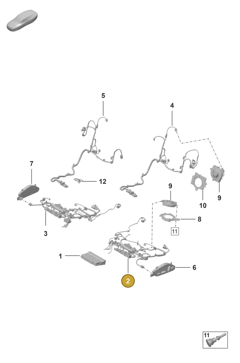 992971365M — Porsche 911 (2024-2025) diagram p53817520, position 2
