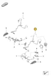 992971391T Porsche Wiring Harness for Backrest Adjustment