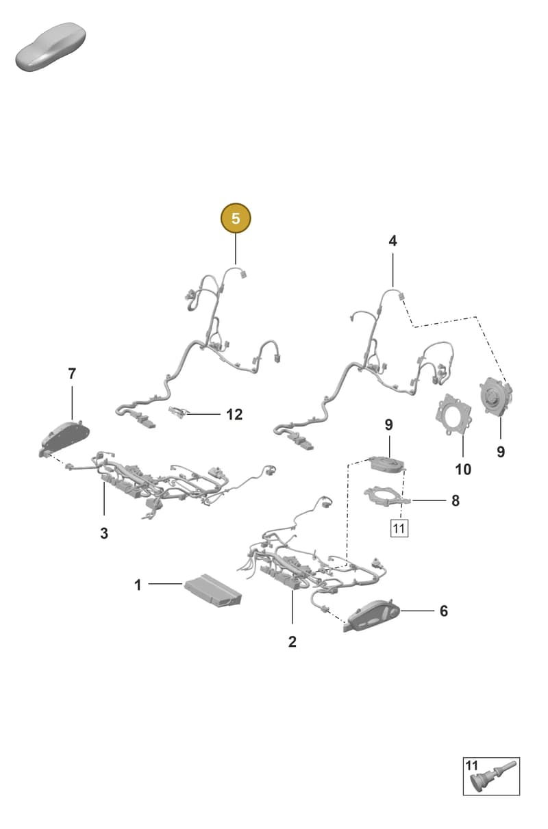 992971392AK — Porsche 911 (2024-2025) diagram p53817520, position 5
