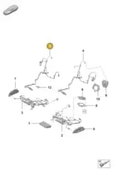 992971392AL Porsche Wiring Harness for Backrest Adjustment