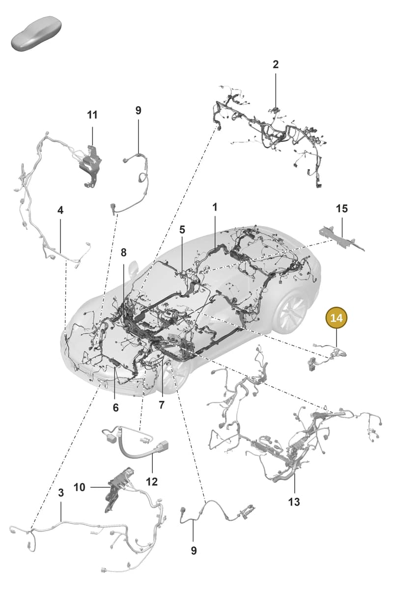 992971685G — Porsche 911 (2018-2024) diagram p53902100, position 14