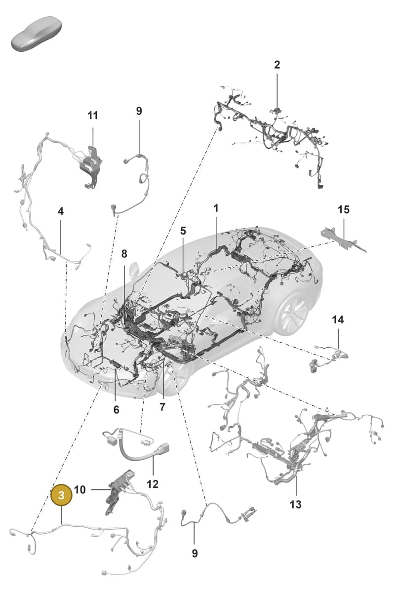 992972155J — Porsche 911 (2018-2024) diagram p53902100, position 3