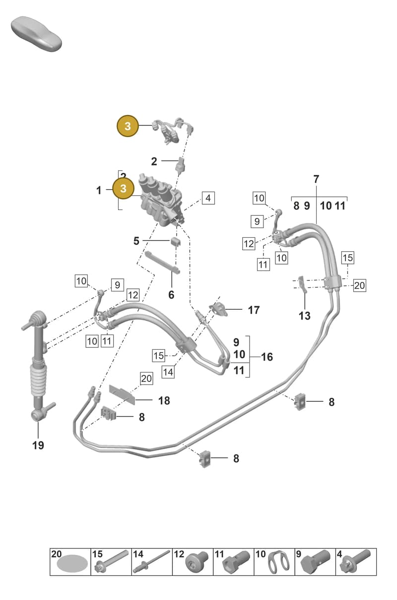 992972357 — Porsche 911 (2020-2022) diagram p53402100, position 3