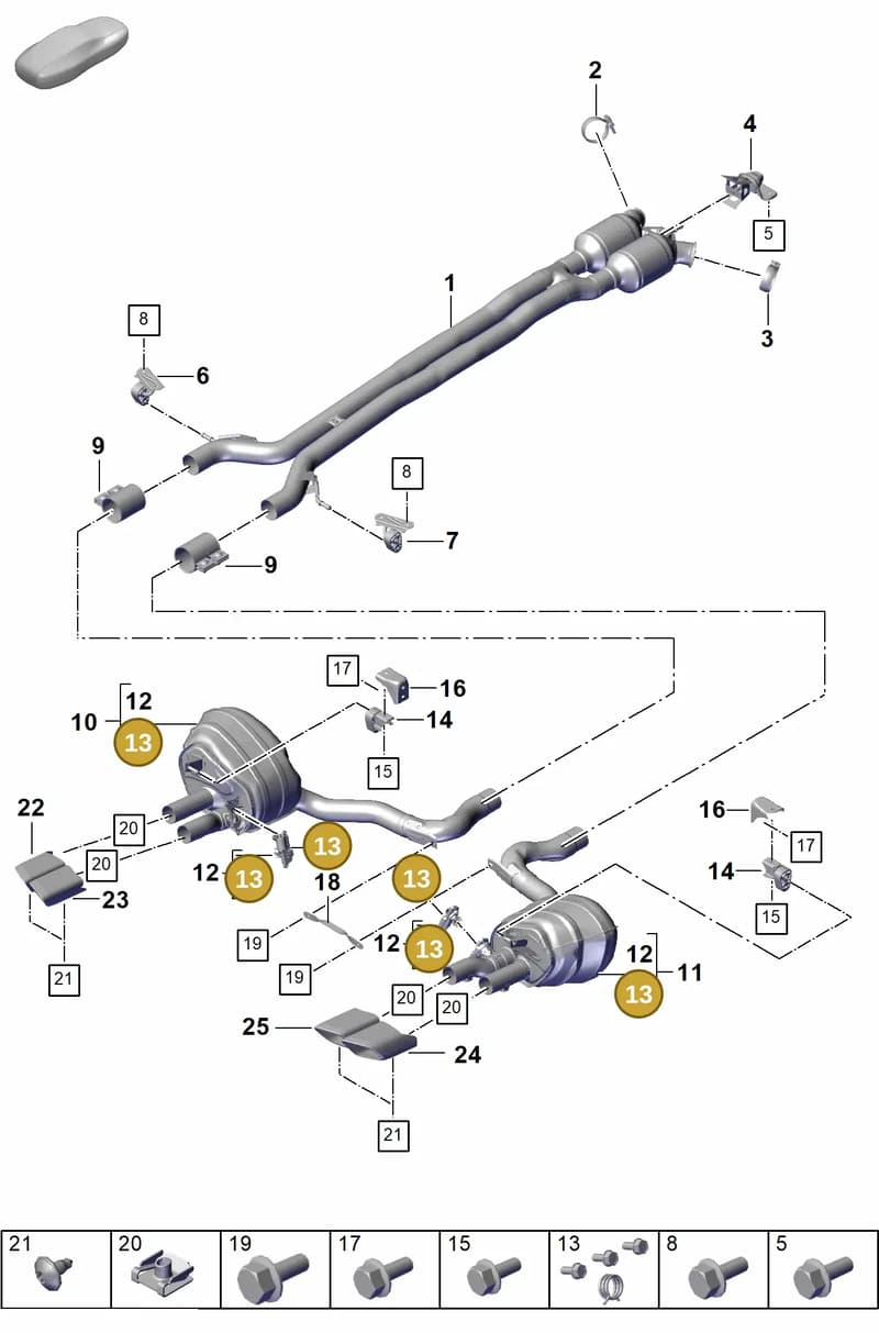 992998022 — Porsche Panamera (2023-2025) diagram p62203000, position 13