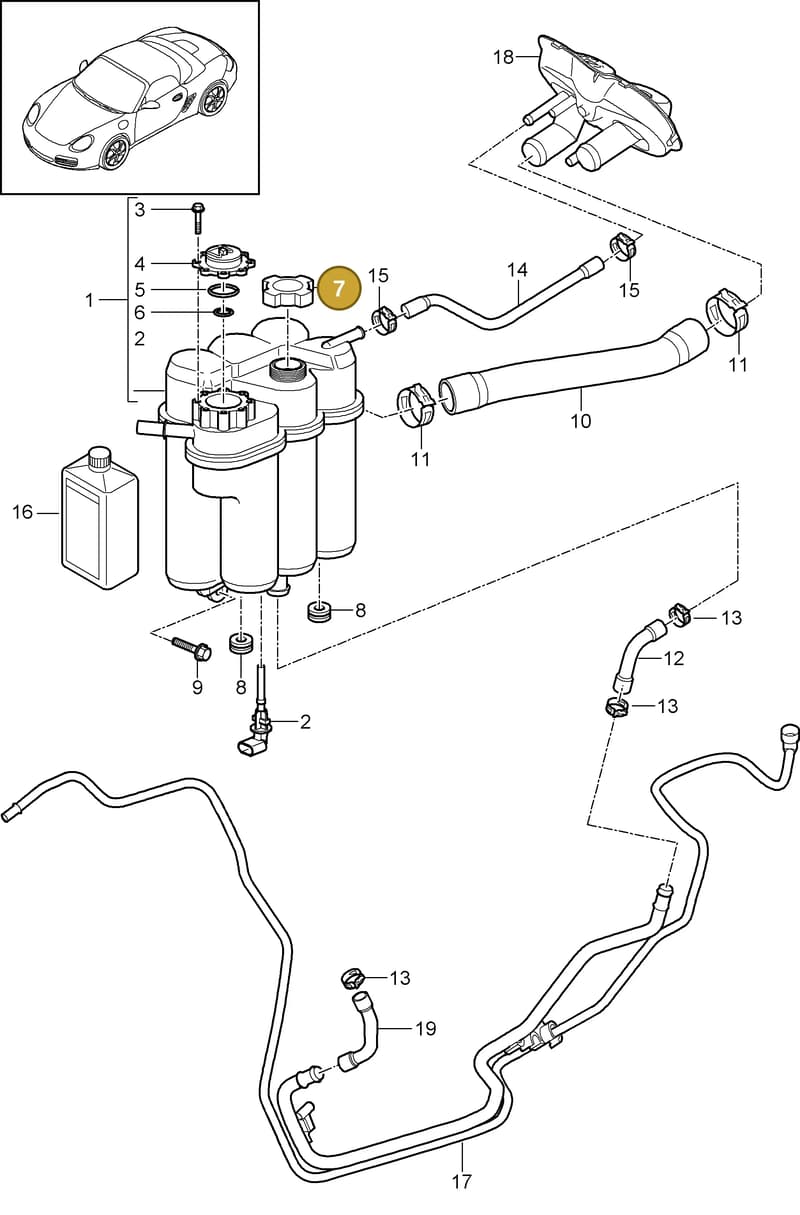 99610644704 — Porsche Boxster S (2008-2012) diagram p33105020, position 7