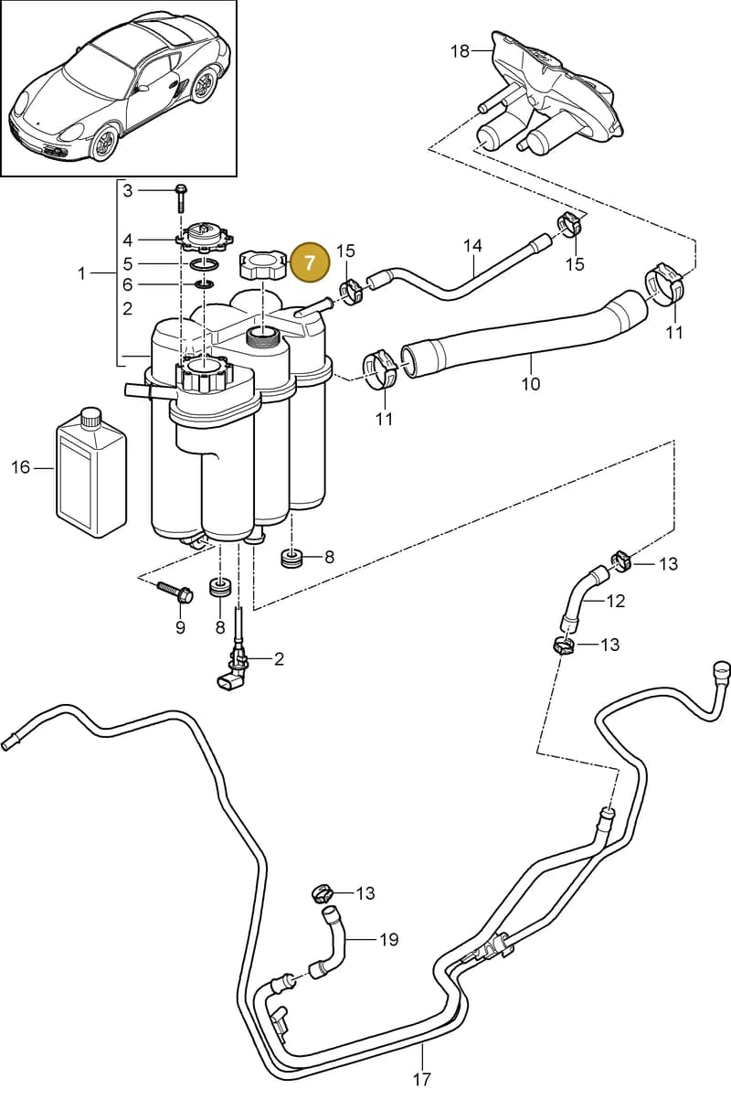 99610644704 — Porsche Cayman (2008-2012) diagram p34105020, position 7
