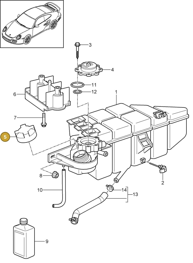 99610644704 — Porsche GT2 RS (2009-2012) diagram p36105020, position 5