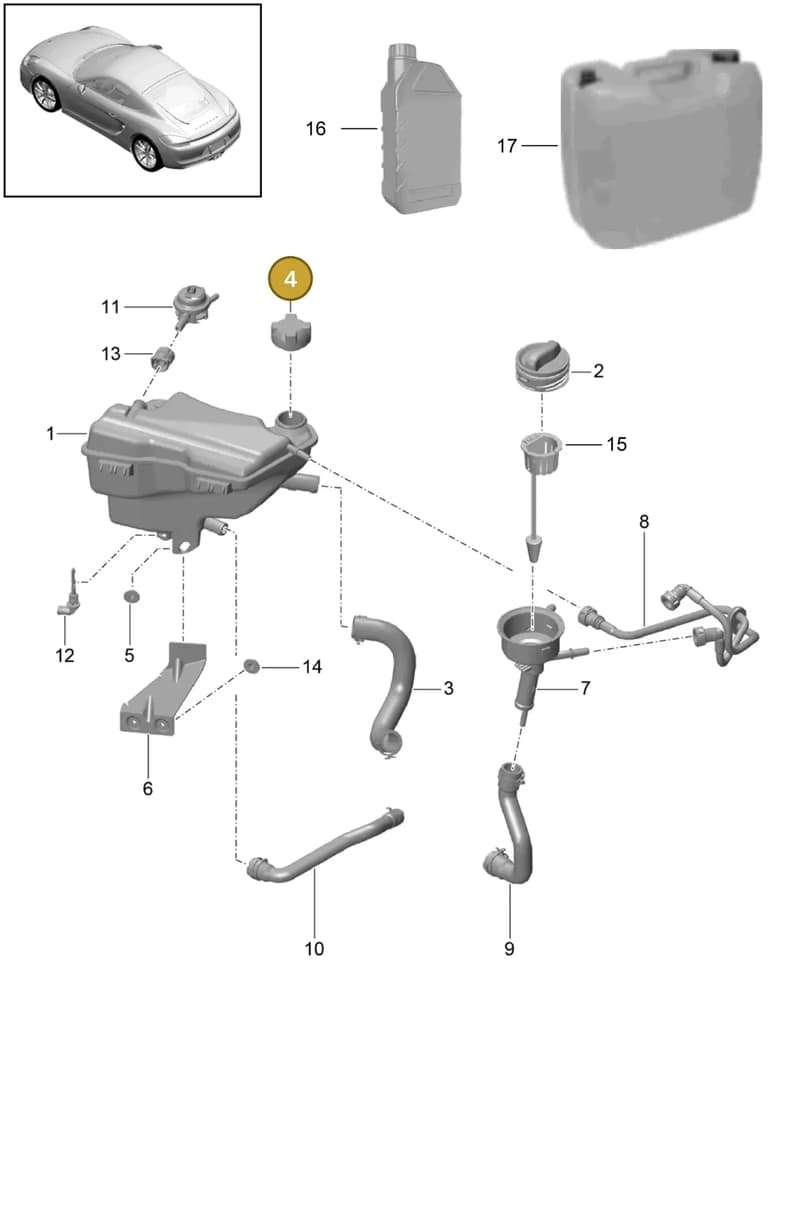 99610644704 — Porsche Cayman (2013-2016) diagram p40105020, position 4