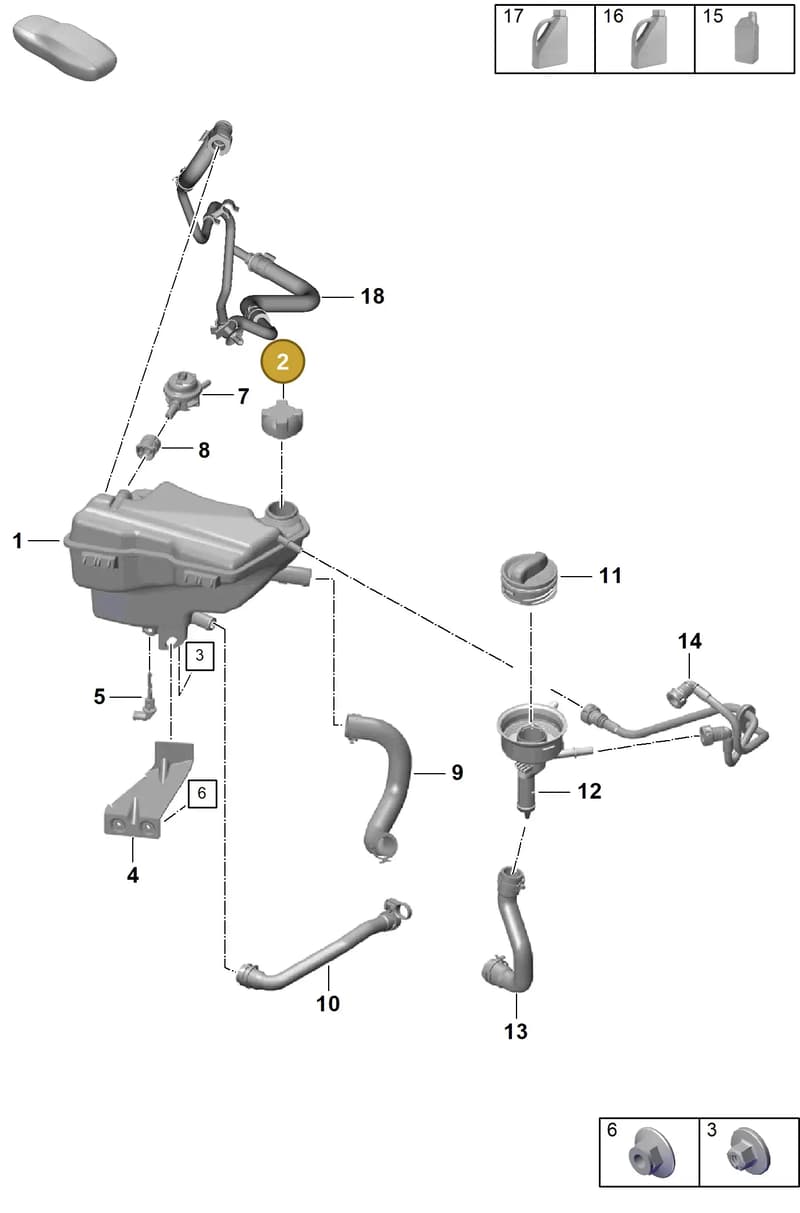 99610644704 — Porsche Boxster Spyder (2019-2020) diagram p55105100, position 2