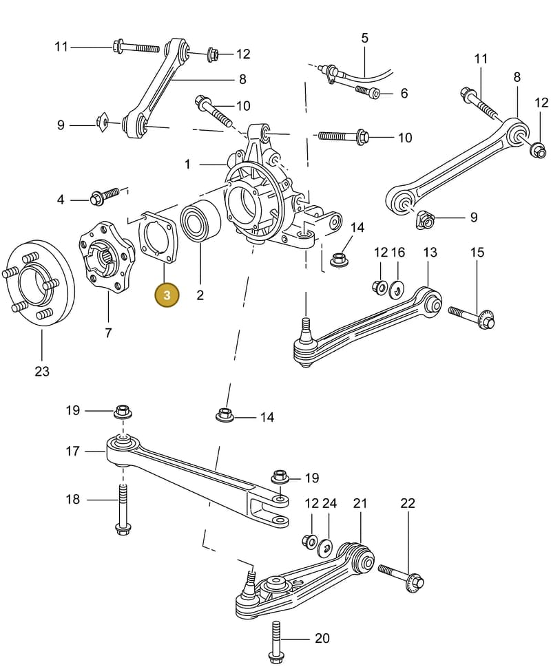 99633166101 — Porsche Turbo (2000-2005) diagram p23501000, position 3