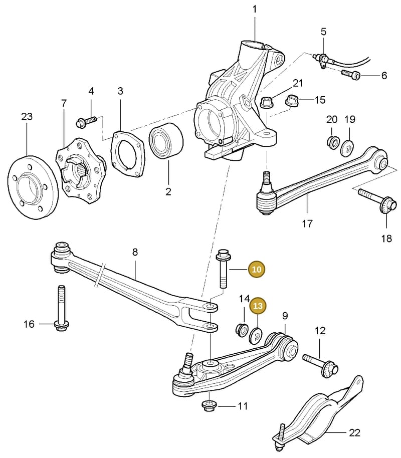 99633229300 — Porsche Boxster S (2004-2008) diagram p27501000, position 10+13